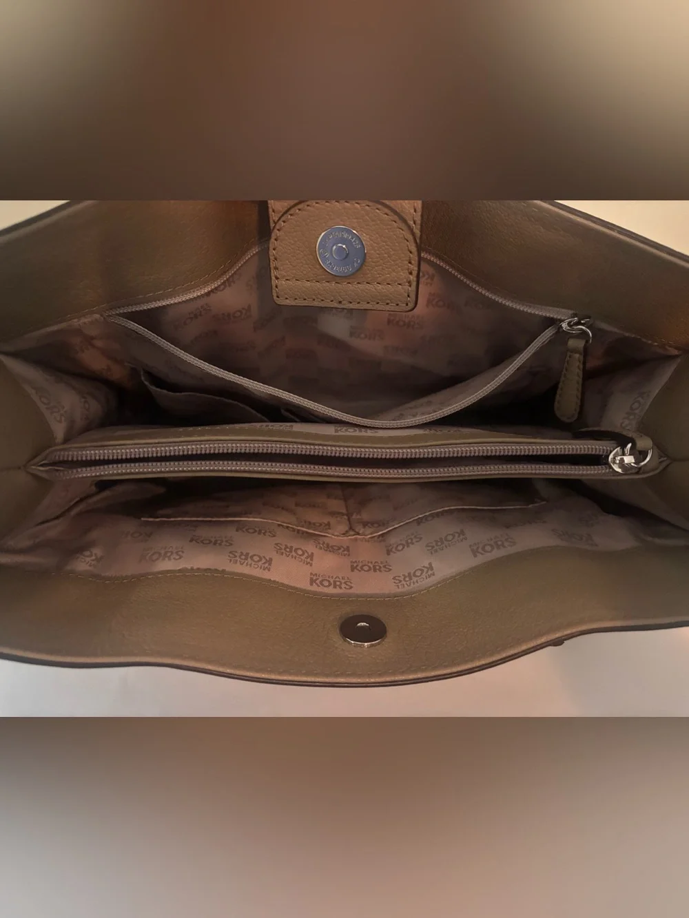 Michael Kors Taupe Leather Bag - Like New